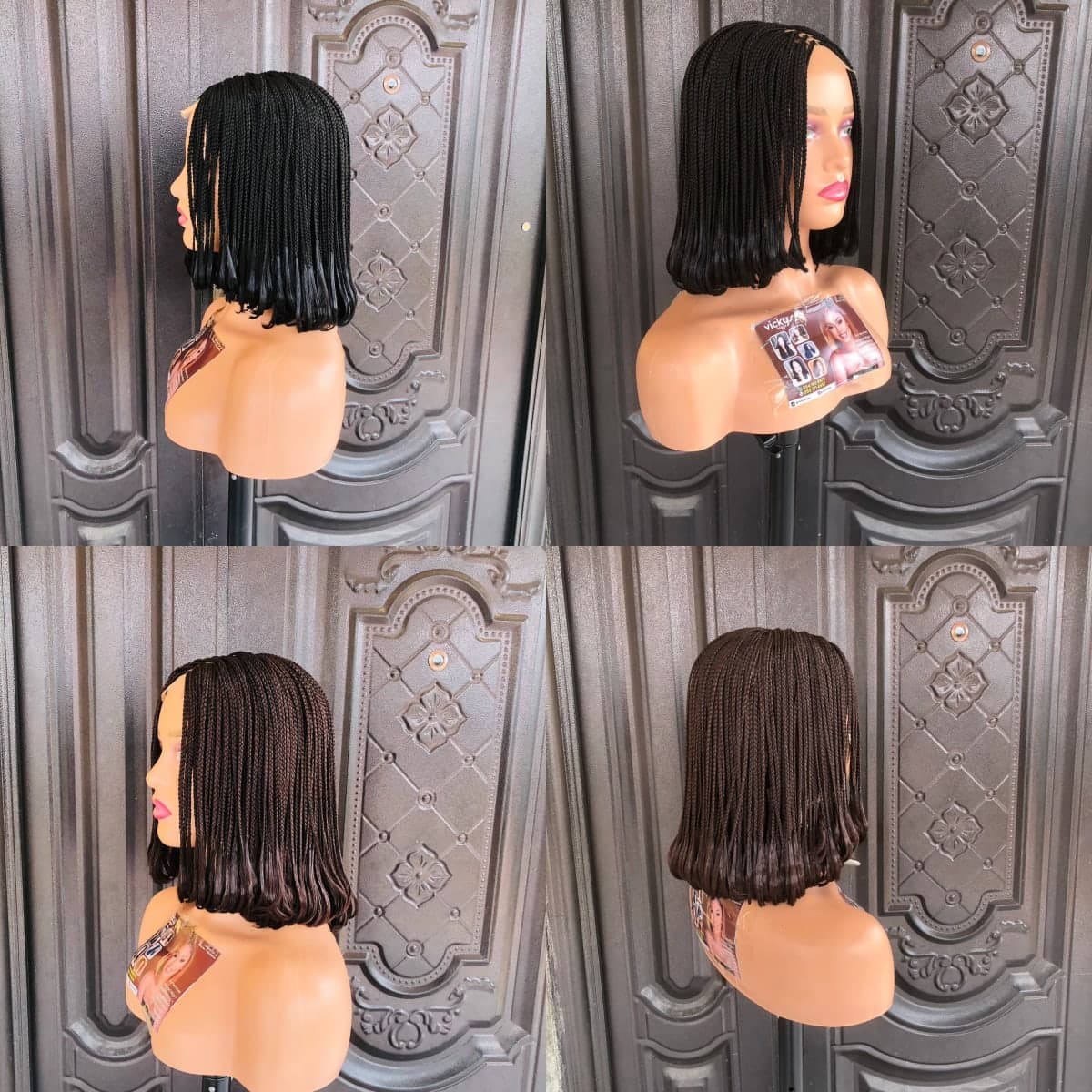 Short burb braids wig